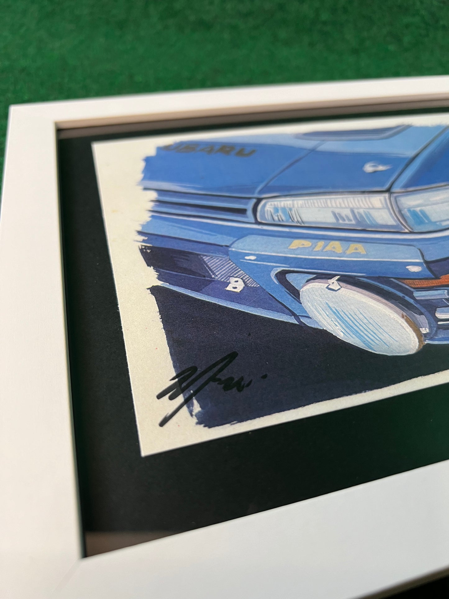 WRC Subaru Impreza Early GC8 555 Rally Car Front Bumper Corner View Framed Print