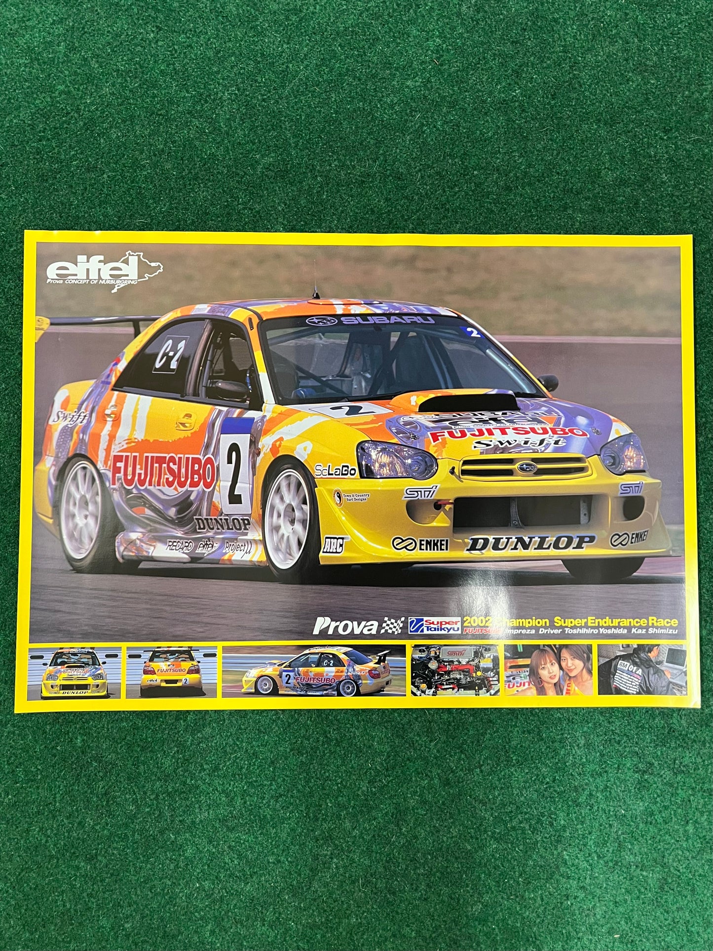 Super Taikyu Fujitsubo 2002 Subaru Impreza WRX STI Race Poster