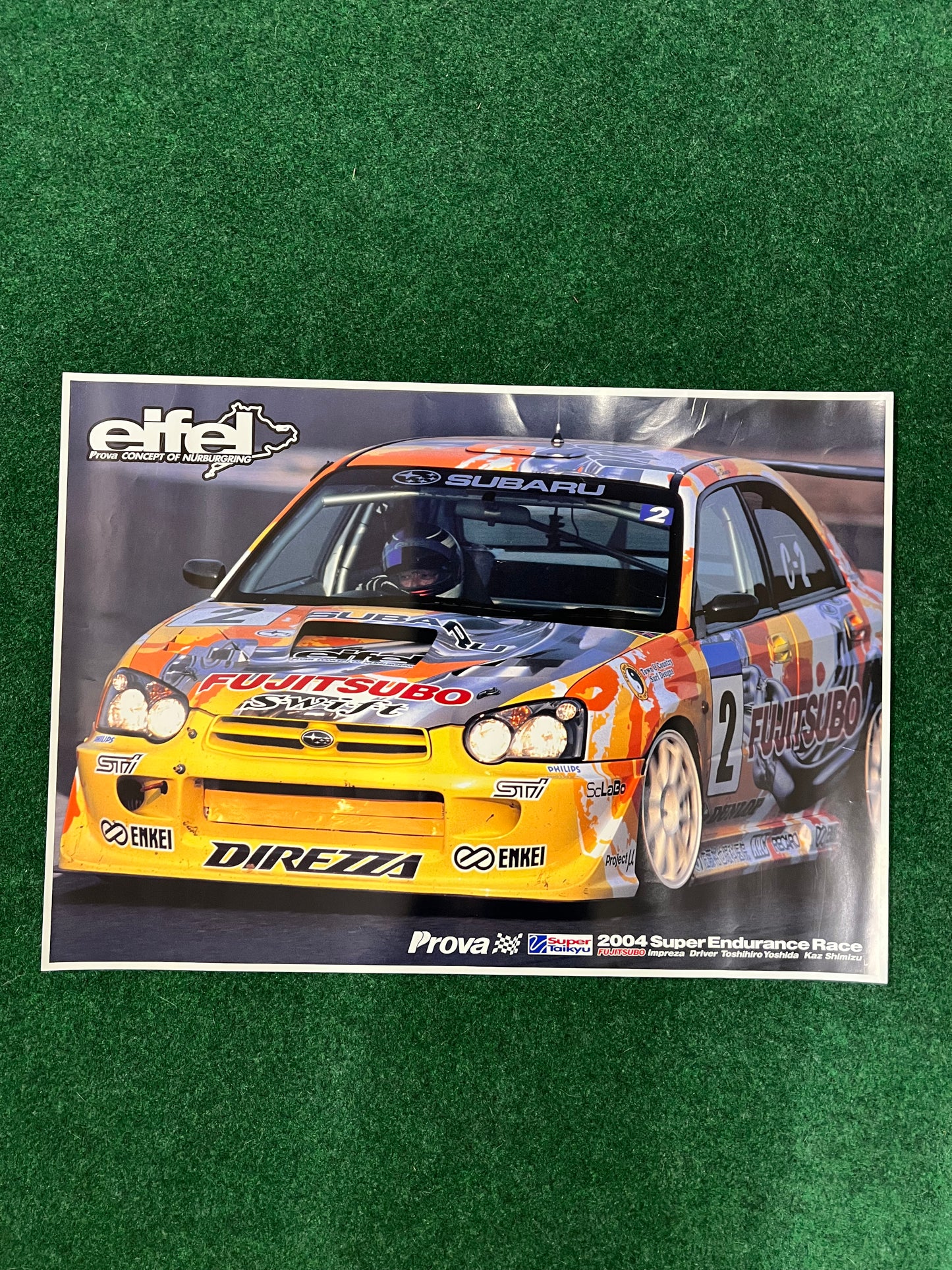 Super Taikyu Fujitsubo 2004 Subaru Impreza WRX STI Race Poster