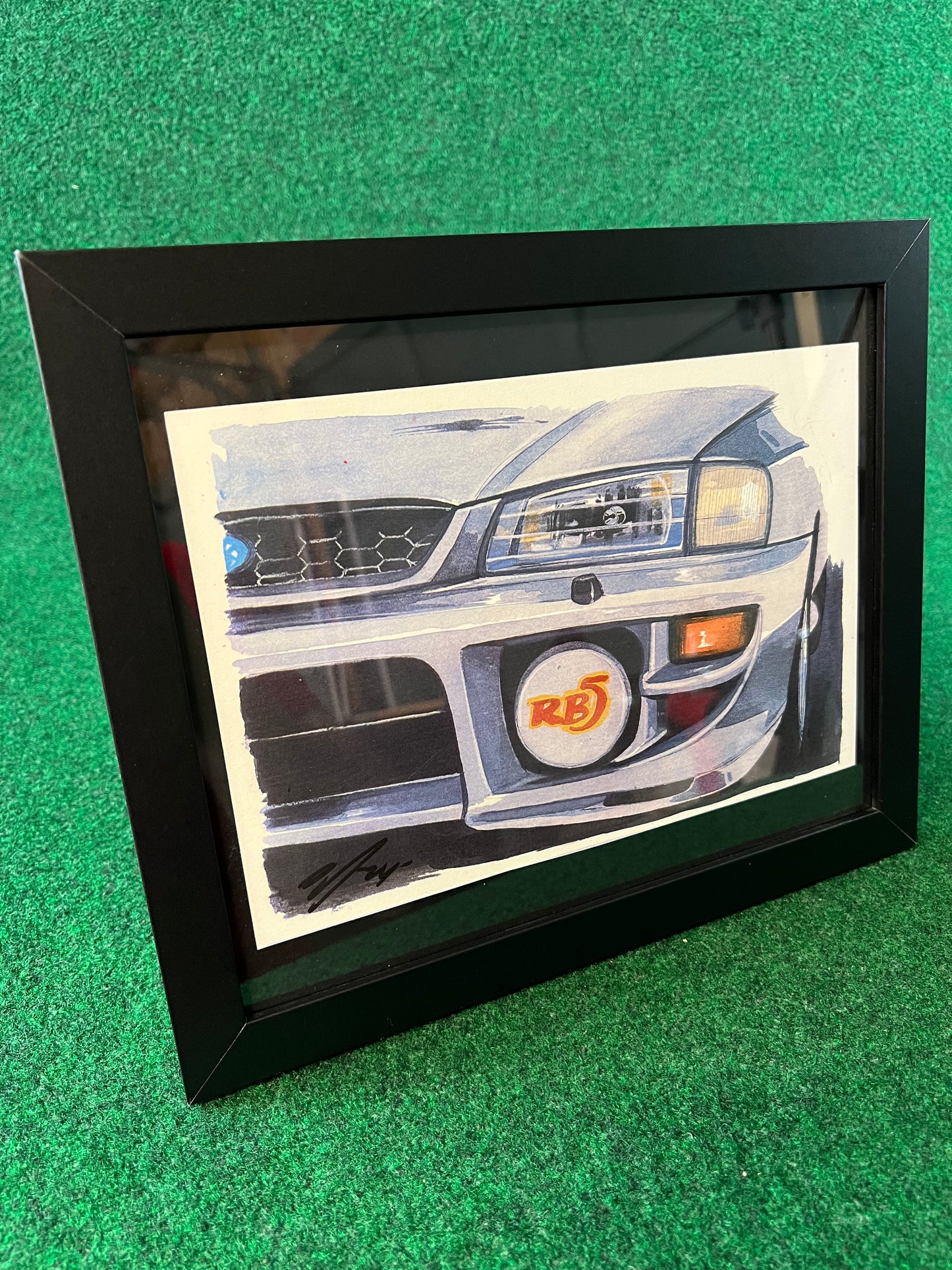 Subaru Impreza RB5 WRX GC8 Front Bumper Corner View Framed Print