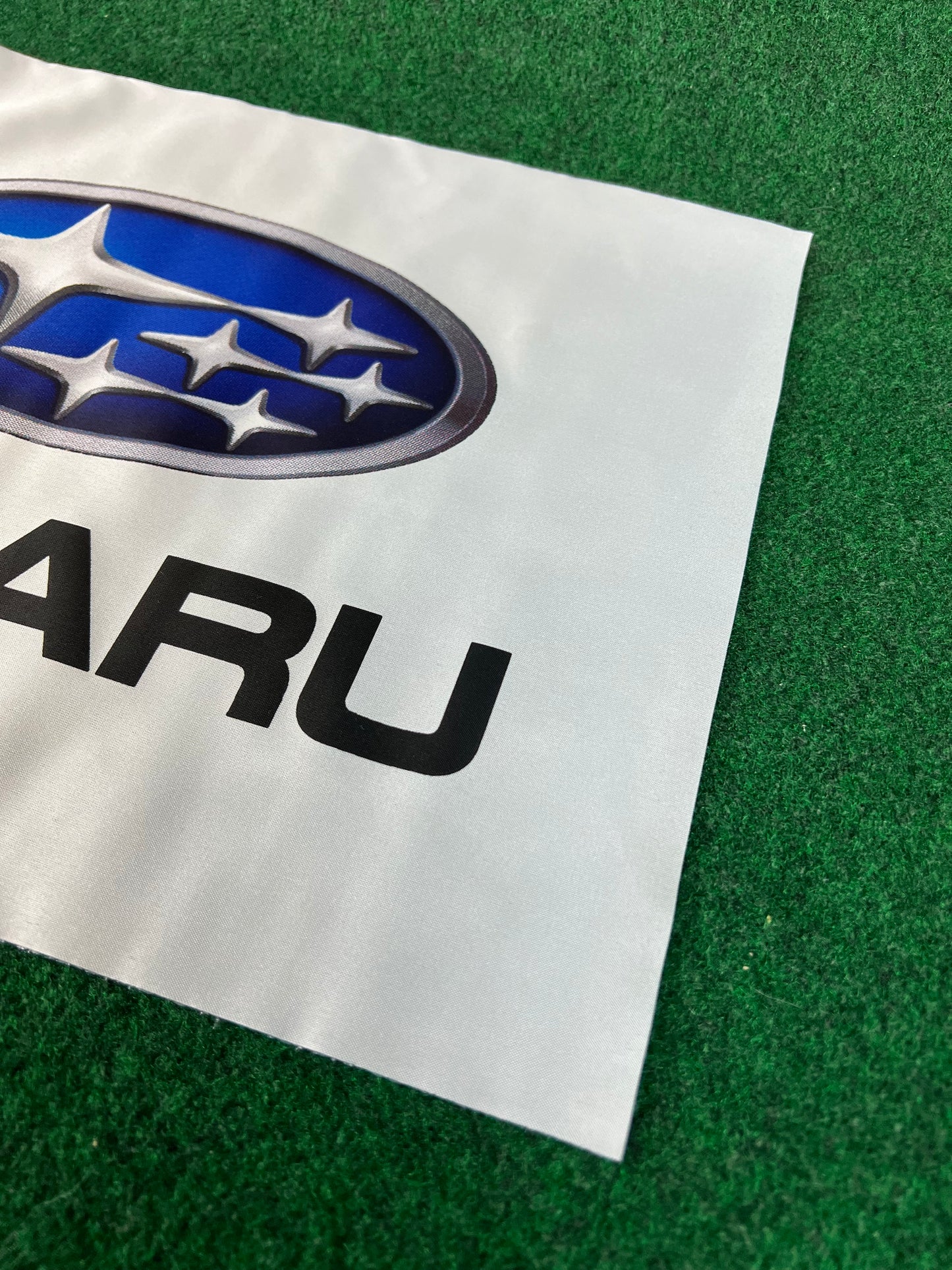 Subaru - Logo and Font Race Day Flag with Pole