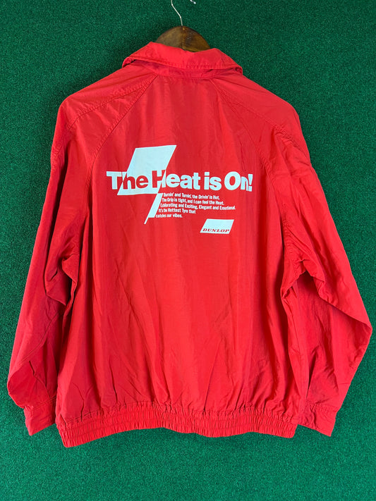 DUNLOP Tires - The Heat is On Vintage Promotional Windbreaker Style Jacket