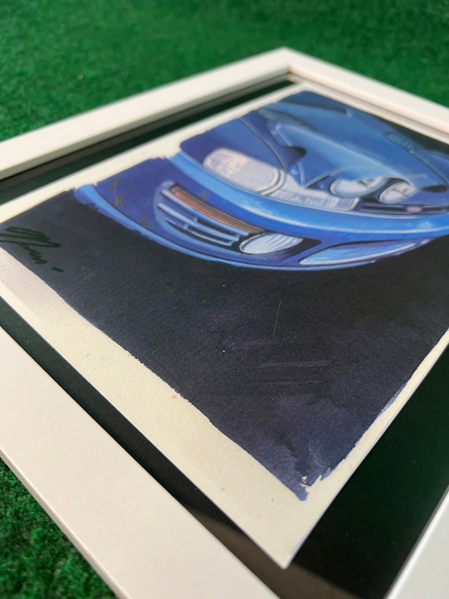 WRC Subaru Impreza Early GC8 Rally Lights Front Bumper Corner View Framed Print