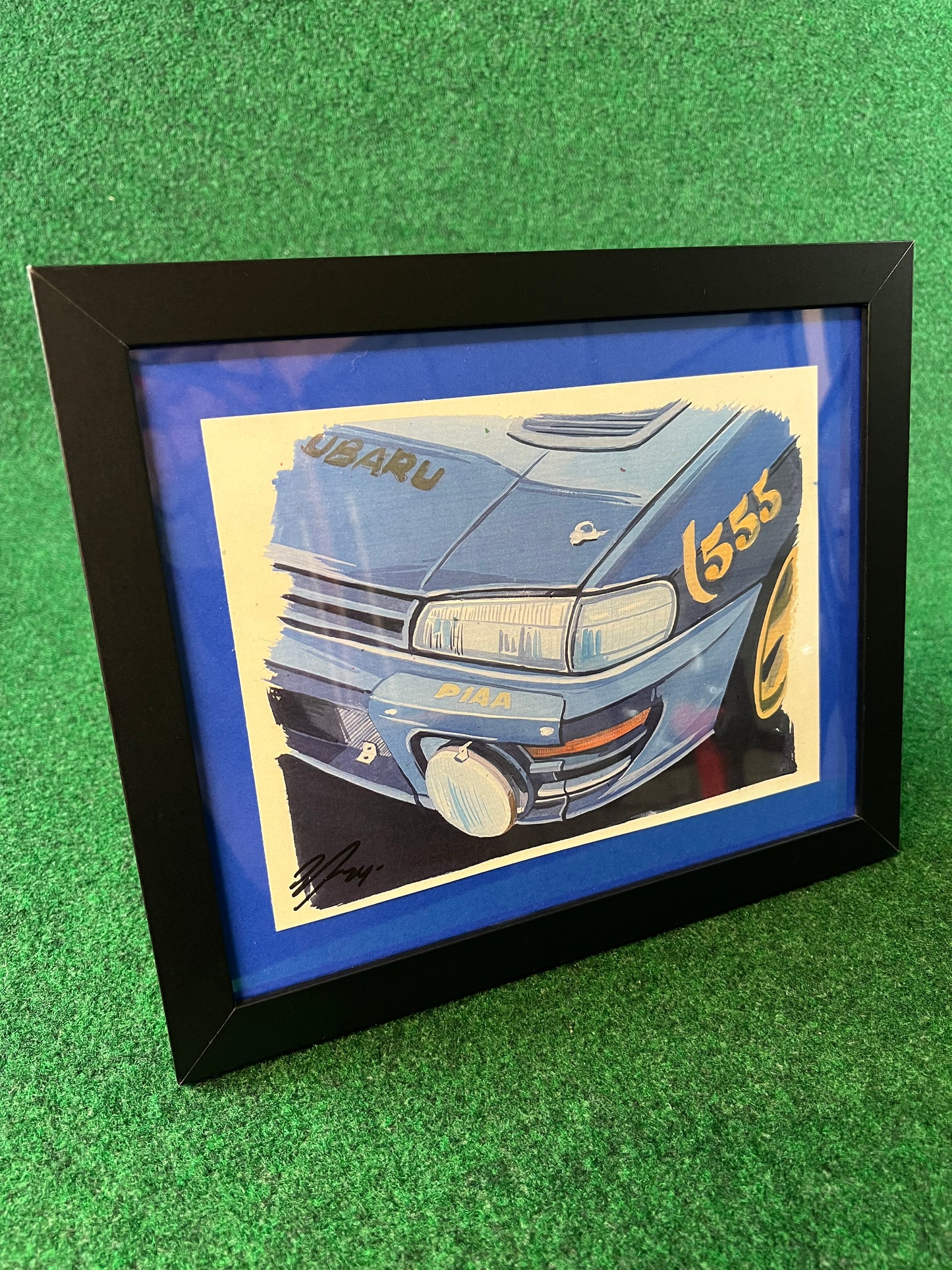 WRC Subaru Impreza Early GC8 555 Rally Car Front Bumper Corner View Framed Print