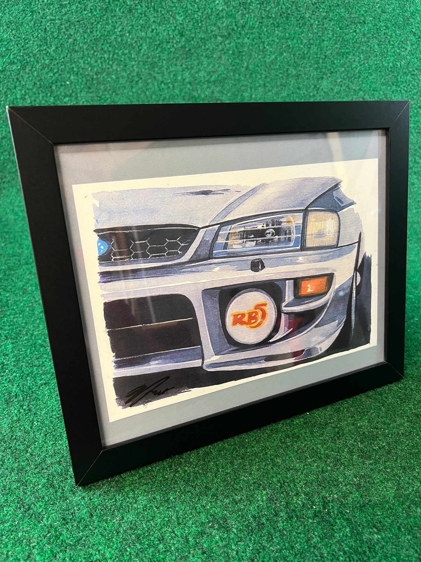 Subaru Impreza RB5 WRX GC8 Front Bumper Corner View Framed Print