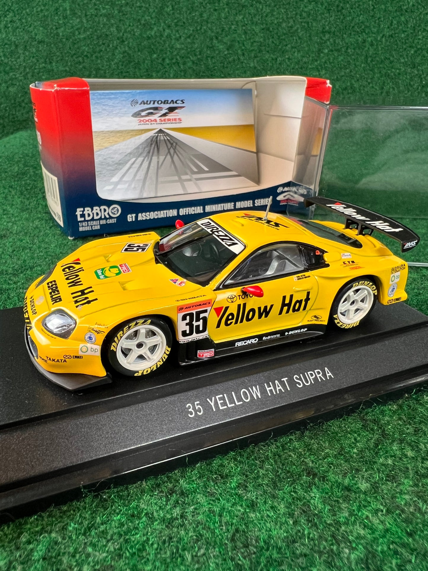 EBBRO - 2004 JGTC Yellow Hat YMS Toyota Supra 1/43 Scale Diecast