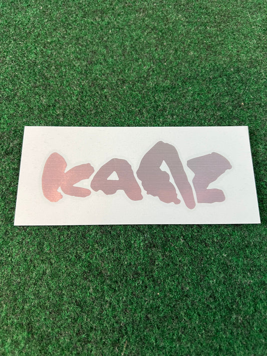 KAAZ - Silver Font Logo Decal