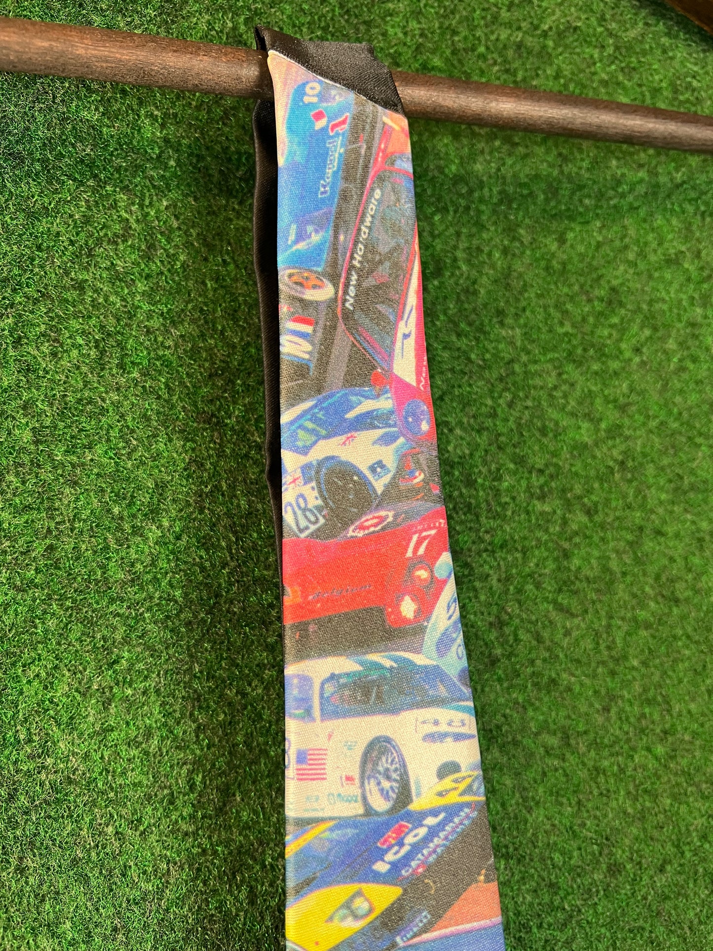 24 Hours of LeMans 1996 - Vintage Racecar Image Collage Neck Tie