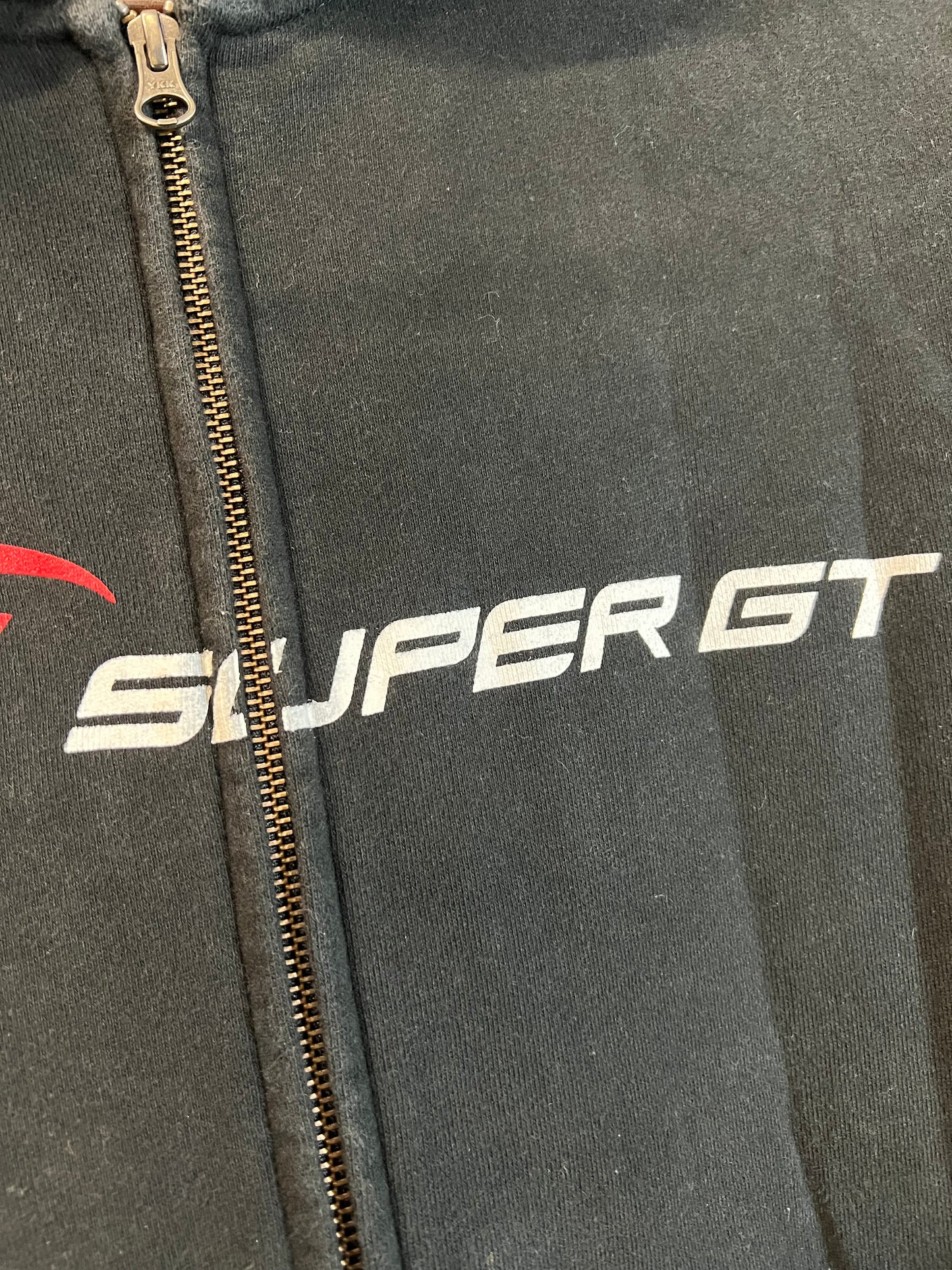 SUPER GT Series Black Logo Zip Up Hooded Sweatshirt