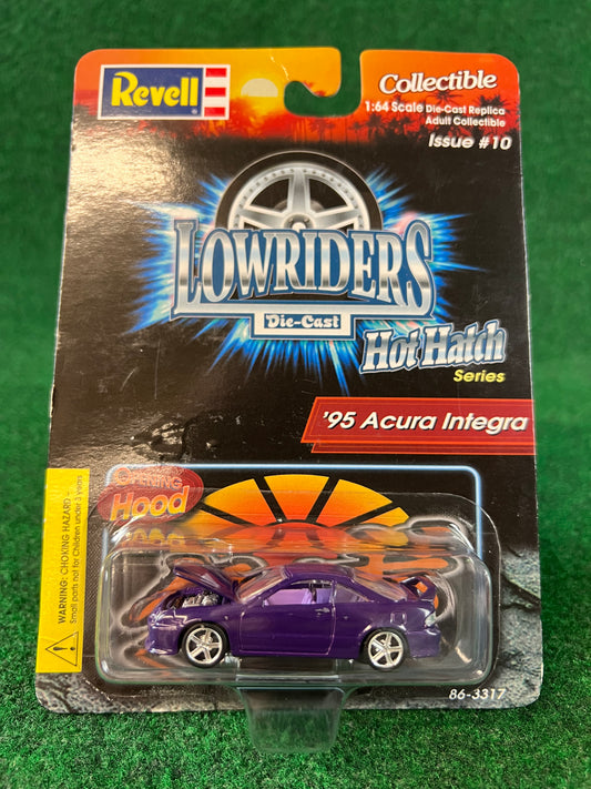 Johnny Lightning Lowriders Hot Hatch - Purple 1995 Acura Integra Diecast Car