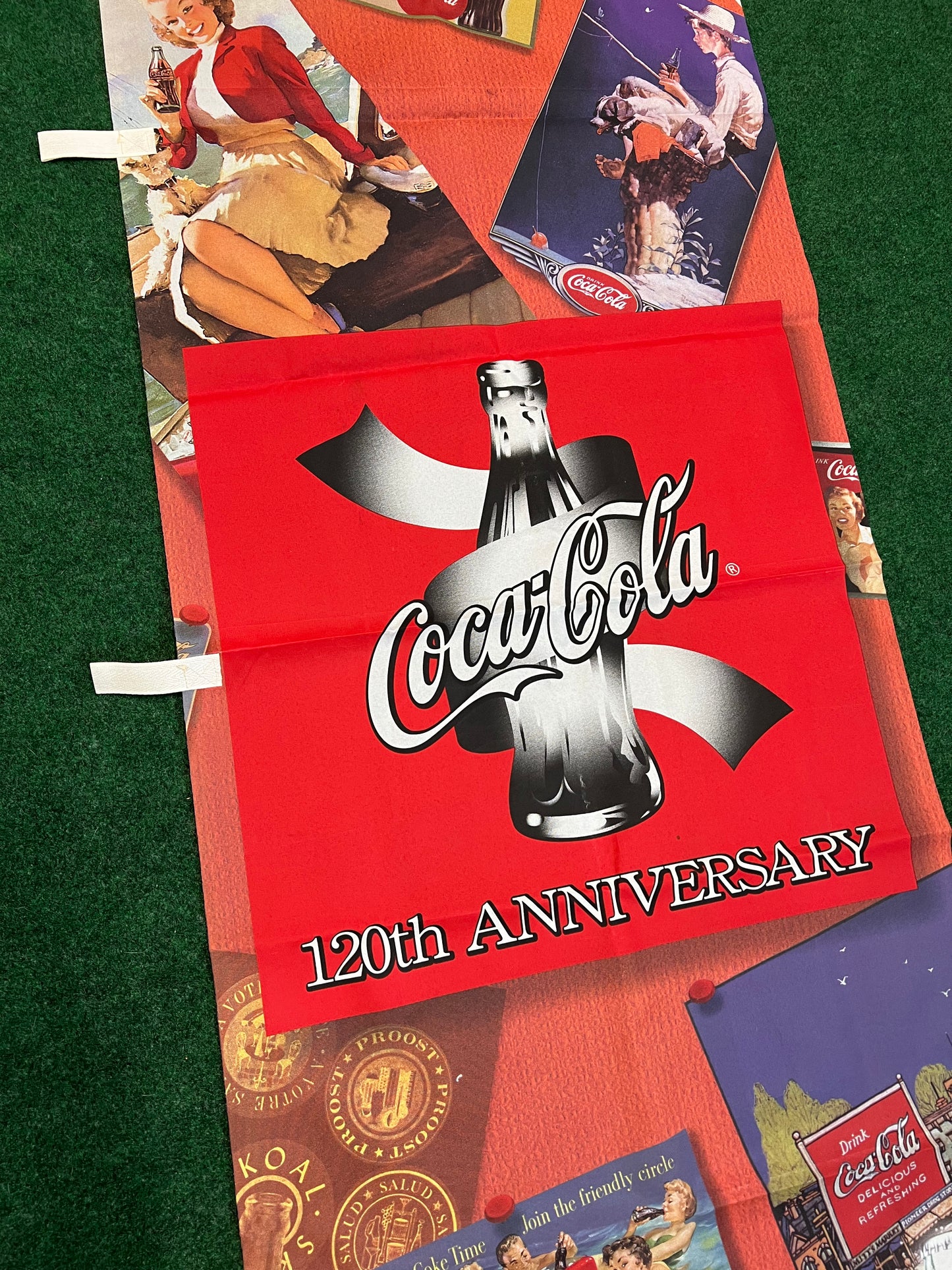 Coca Cola - 120th Anniversary Japanese Market Vintage Advertising Nobori