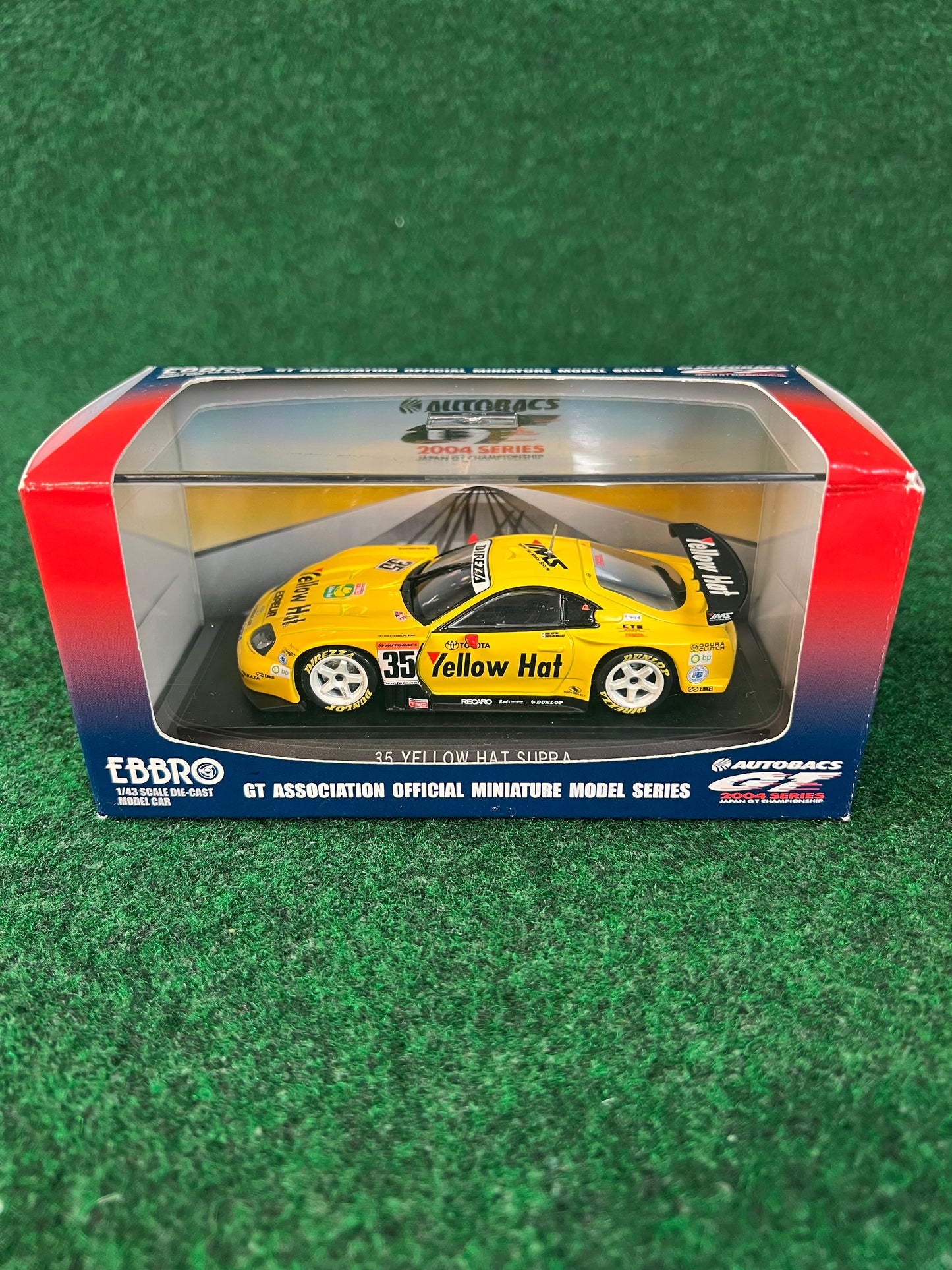 EBBRO - 2004 JGTC Yellow Hat YMS Toyota Supra 1/43 Scale Diecast