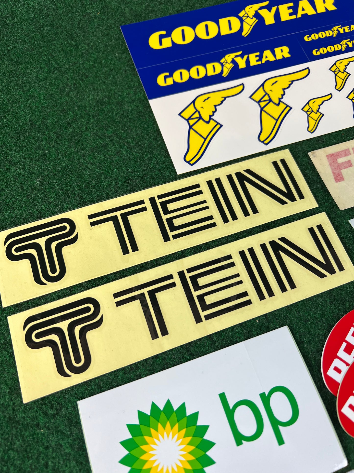 TEIN, Denso, Goodyear, BP, Fujitsubo, ALPINE, BEET Sticker Set