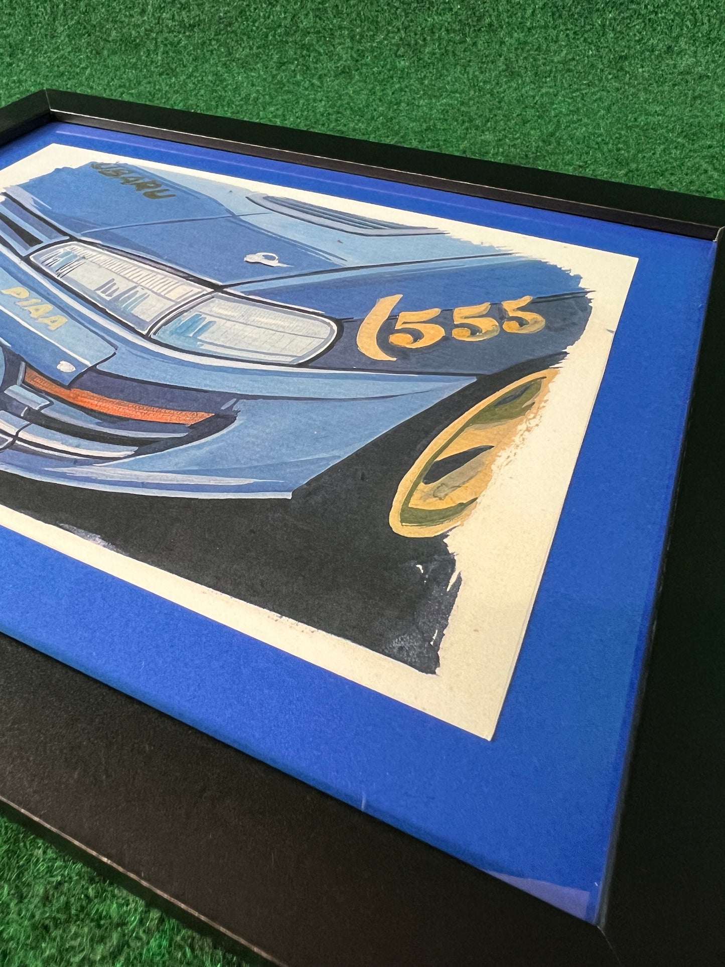 WRC Subaru Impreza Early GC8 555 Rally Car Front Bumper Corner View Framed Print