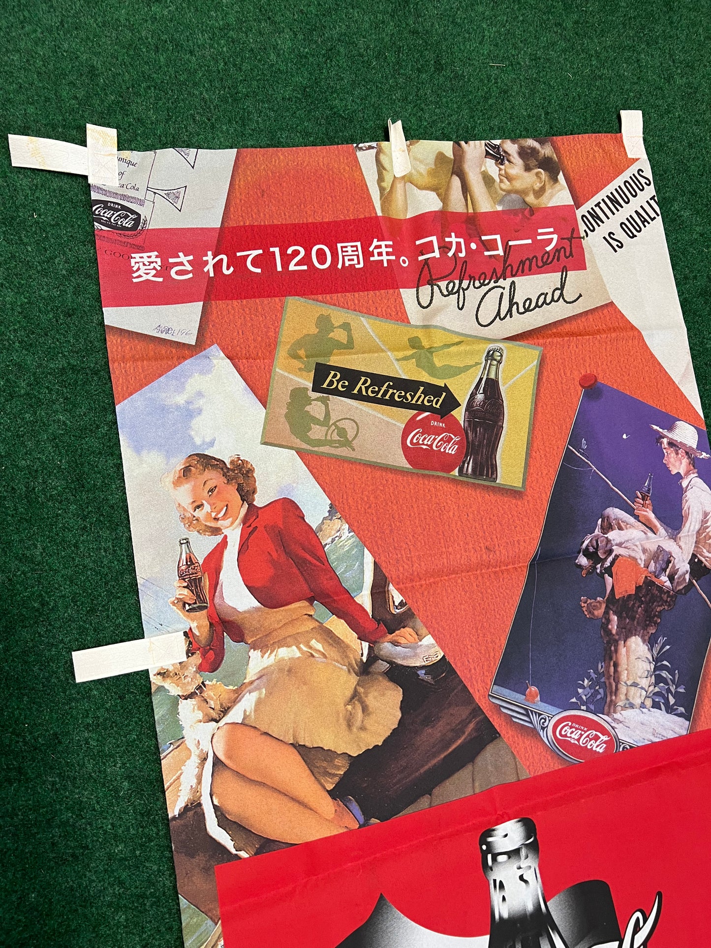 Coca Cola - 120th Anniversary Japanese Market Vintage Advertising Nobori