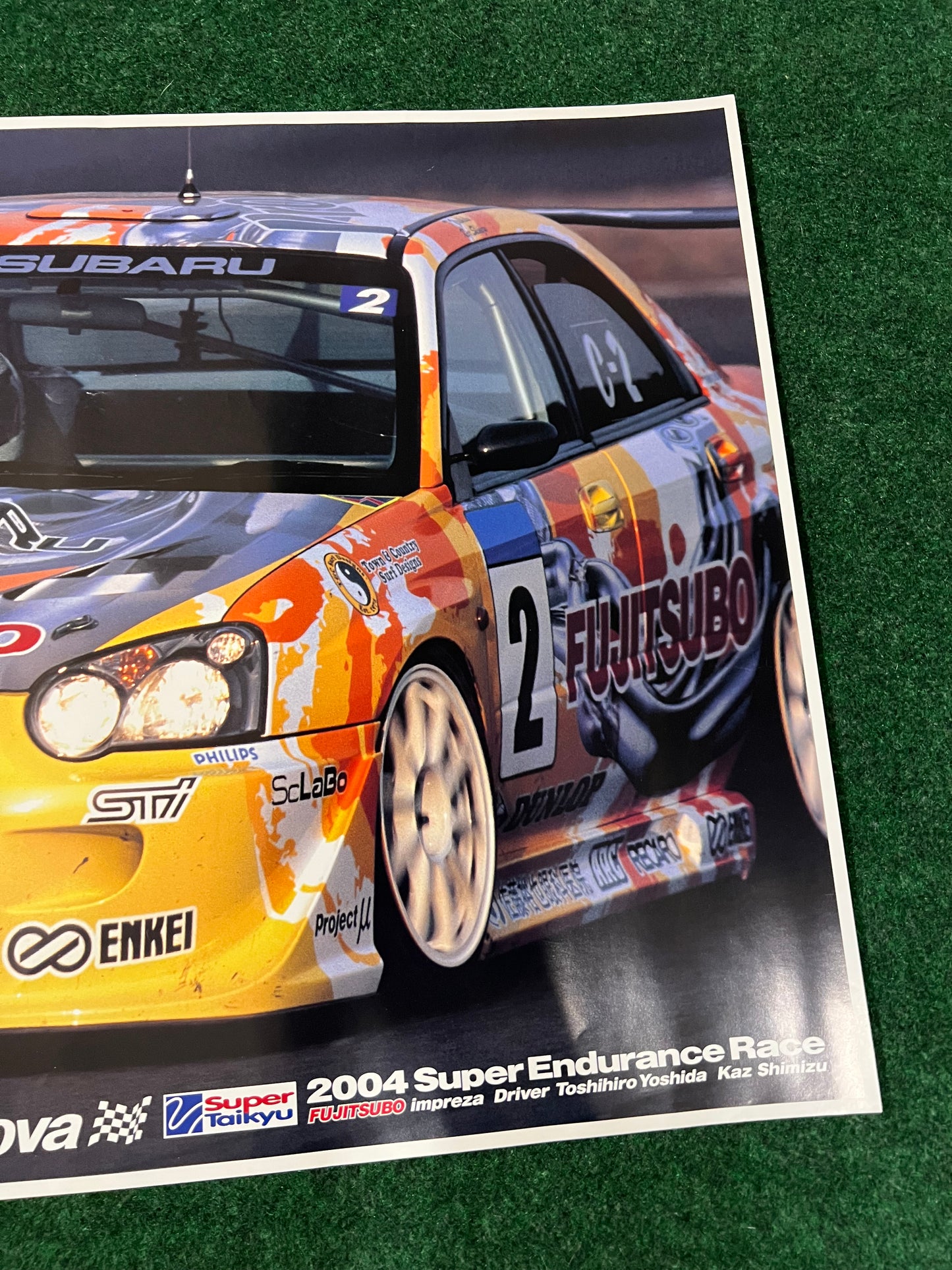 Super Taikyu Fujitsubo 2004 Subaru Impreza WRX STI Race Poster