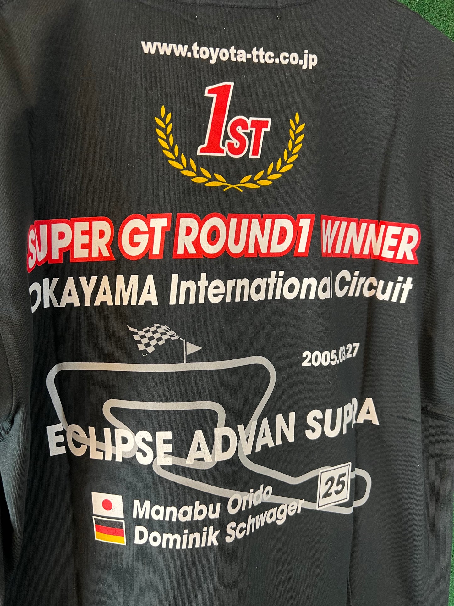 SuperGT Eclipse Advan Toyota Supra 2005 Round 1 Victory T-Shirt