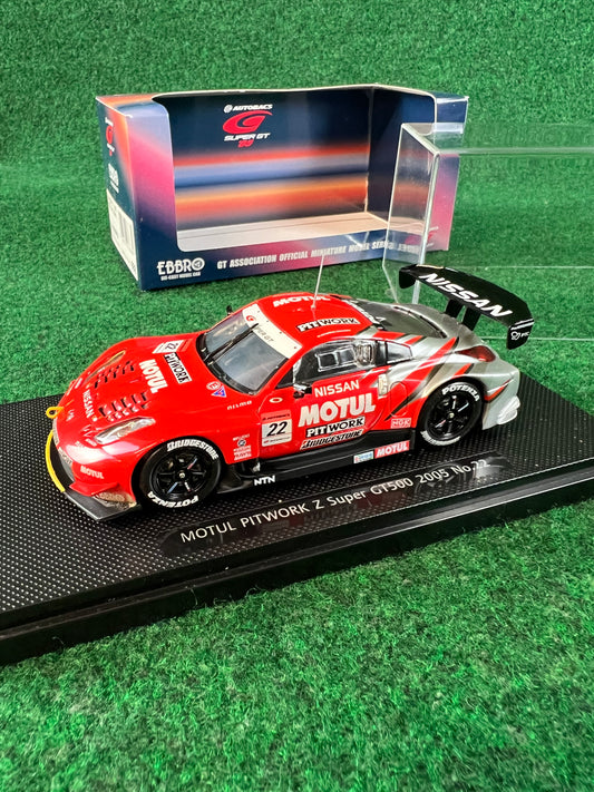 EBBRO Super GT 2005 Motul Pitwork No. 22 Nissan Fairlady Z 1/43 Scale Diecast