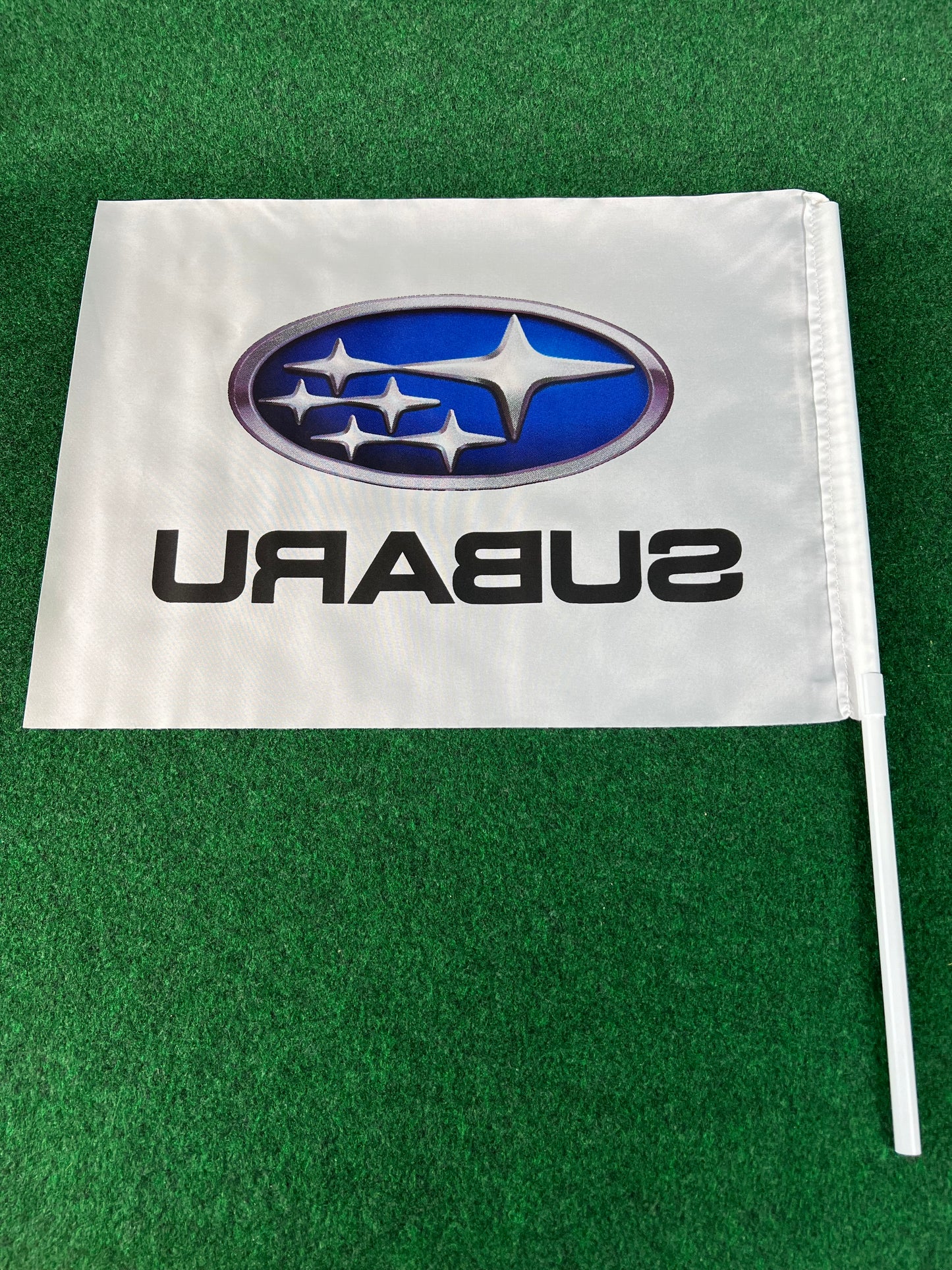 Subaru - Logo and Font Race Day Flag with Pole