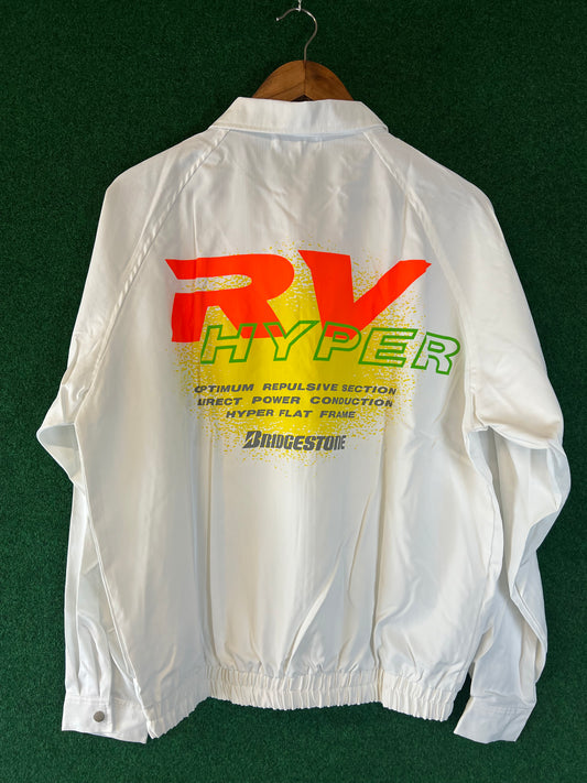 Bridgestone - Hyper RV Tennis Racket Windbreaker Vintage Cloth Zip Up Jacket