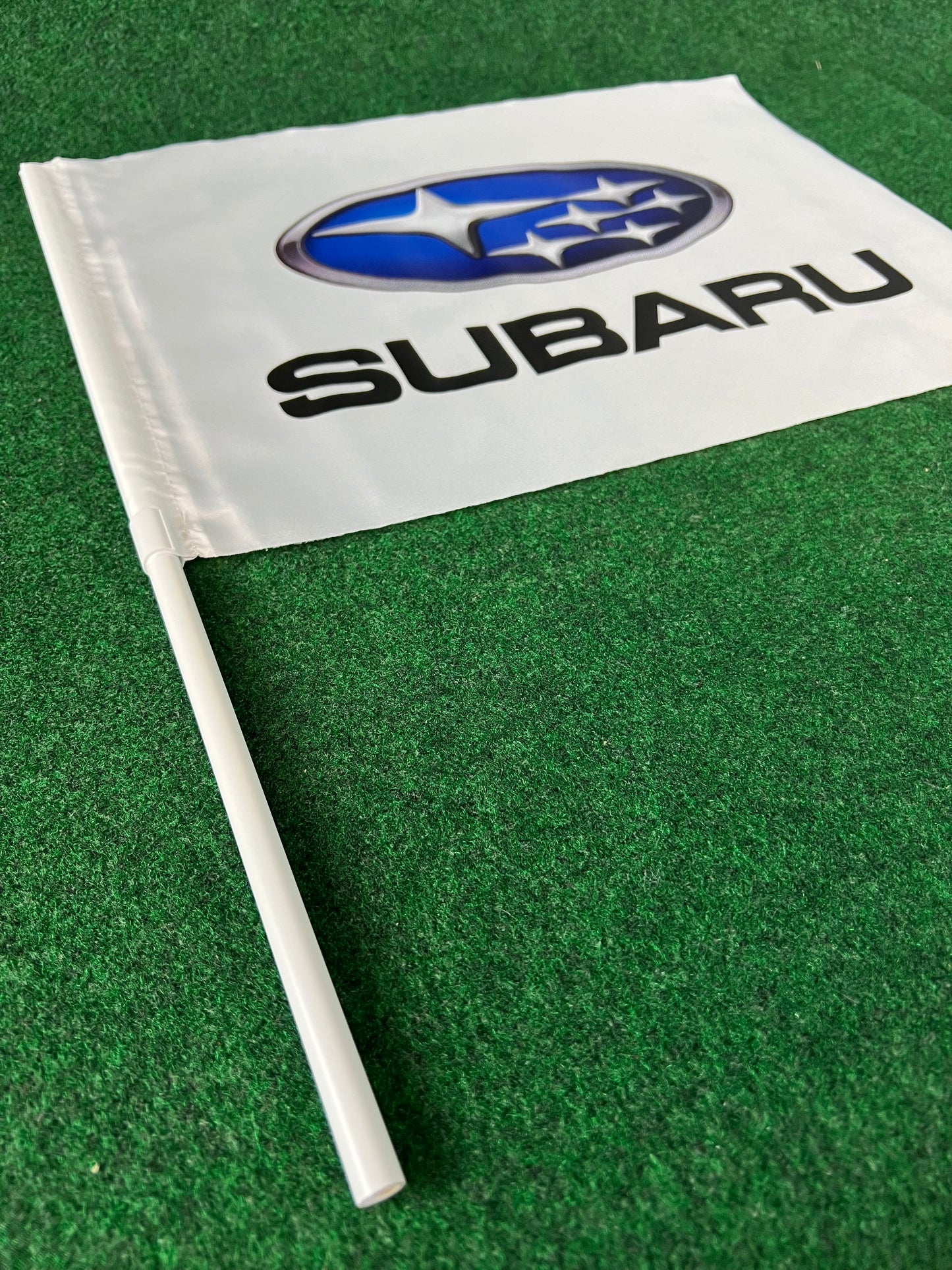 Subaru - Logo and Font Race Day Flag with Pole