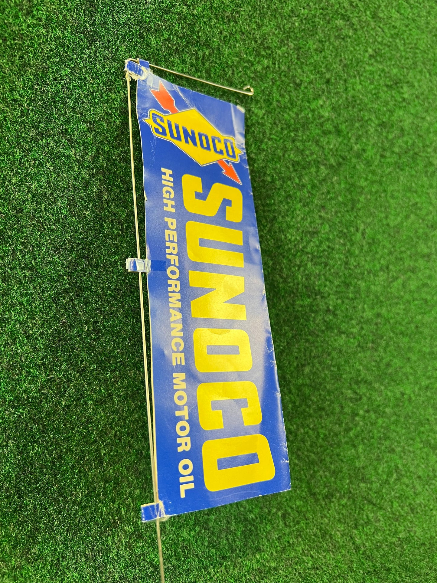 SUNOCO Oil Can Stand and Mini Nobori Advertising Flag