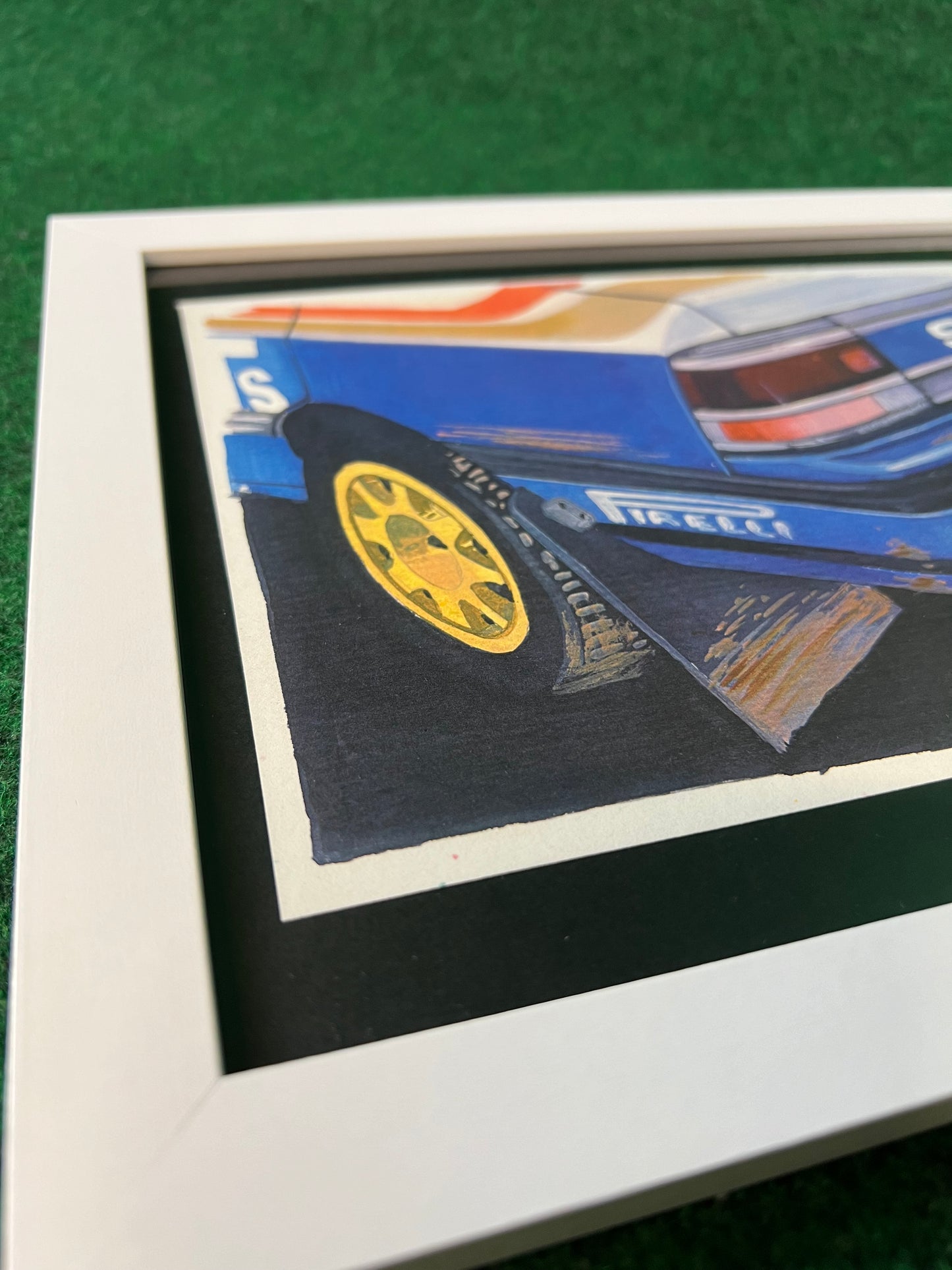 Subaru Legacy 1992 RS Sedan Rothmans Group A Rally Car Rear Bumper Corner View Framed Print