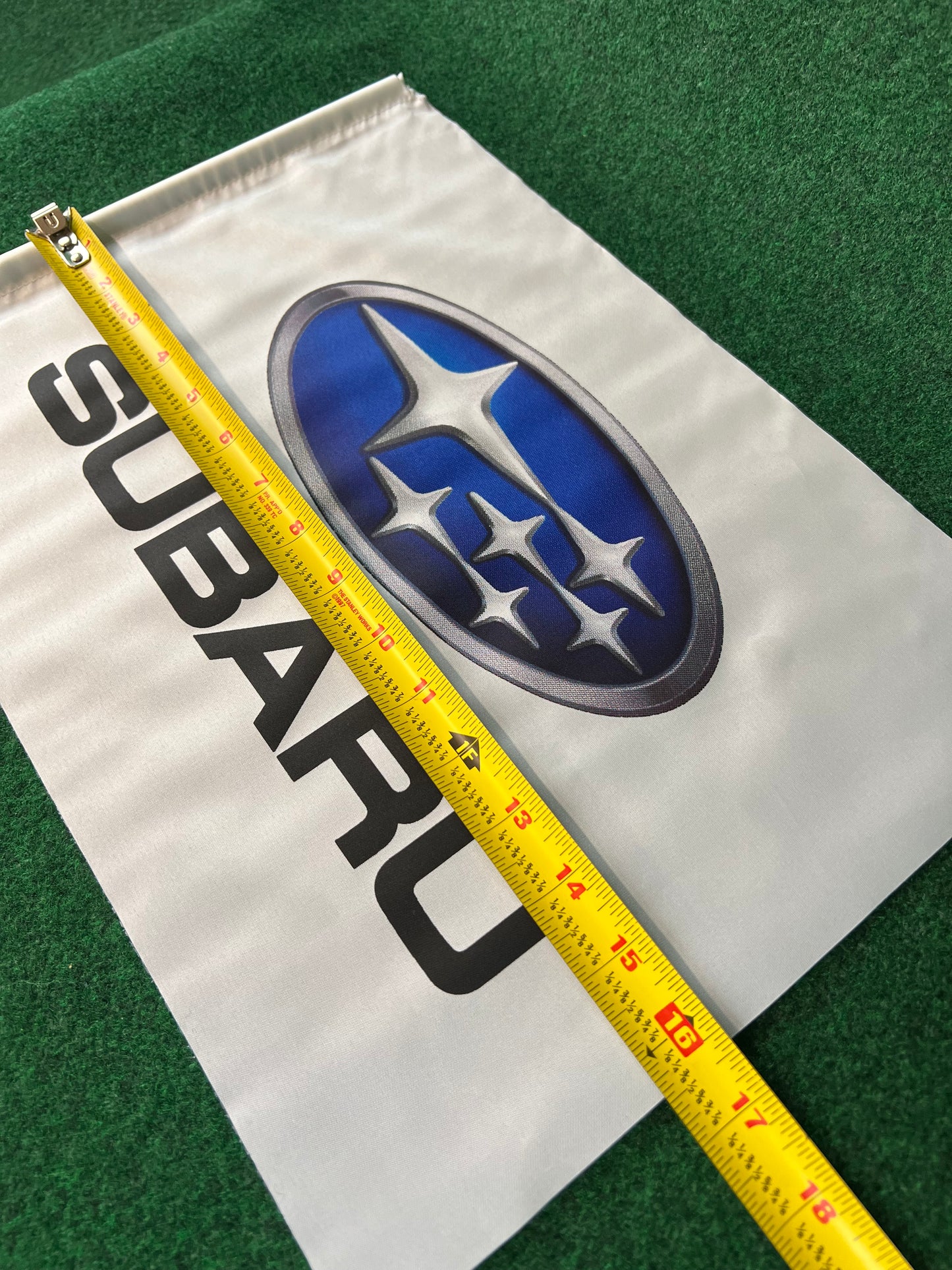 Subaru - Logo and Font Race Day Flag with Pole