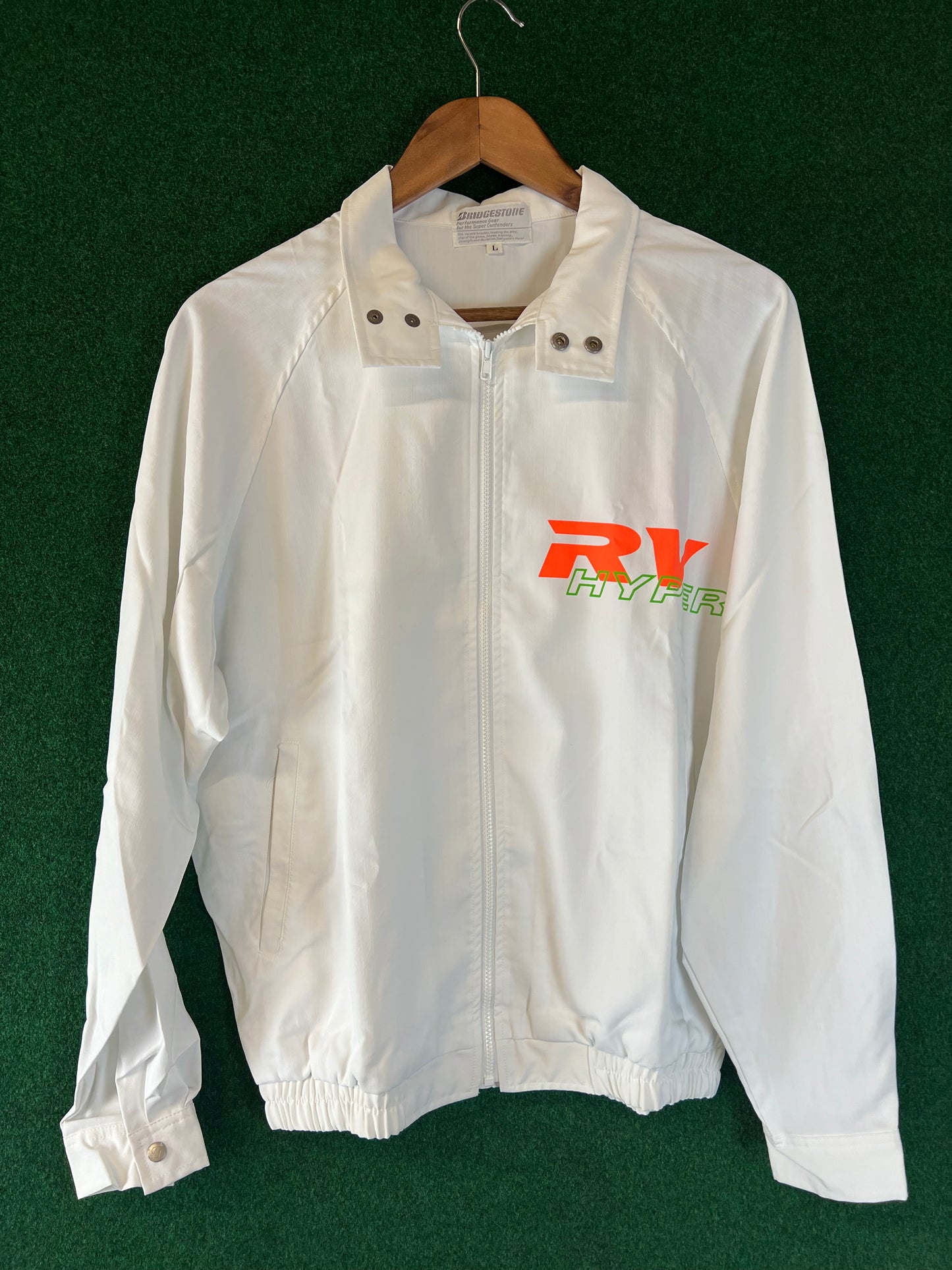 Bridgestone - Hyper RV Tennis Racket Windbreaker Vintage Cloth Zip Up Jacket