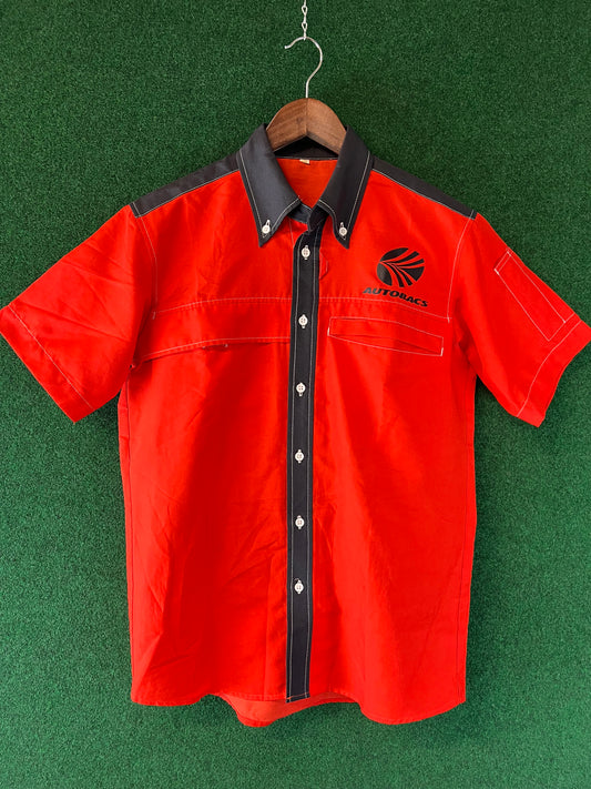 Autobacs - Workwear Button Down Short Uniform Sleeved Shirt