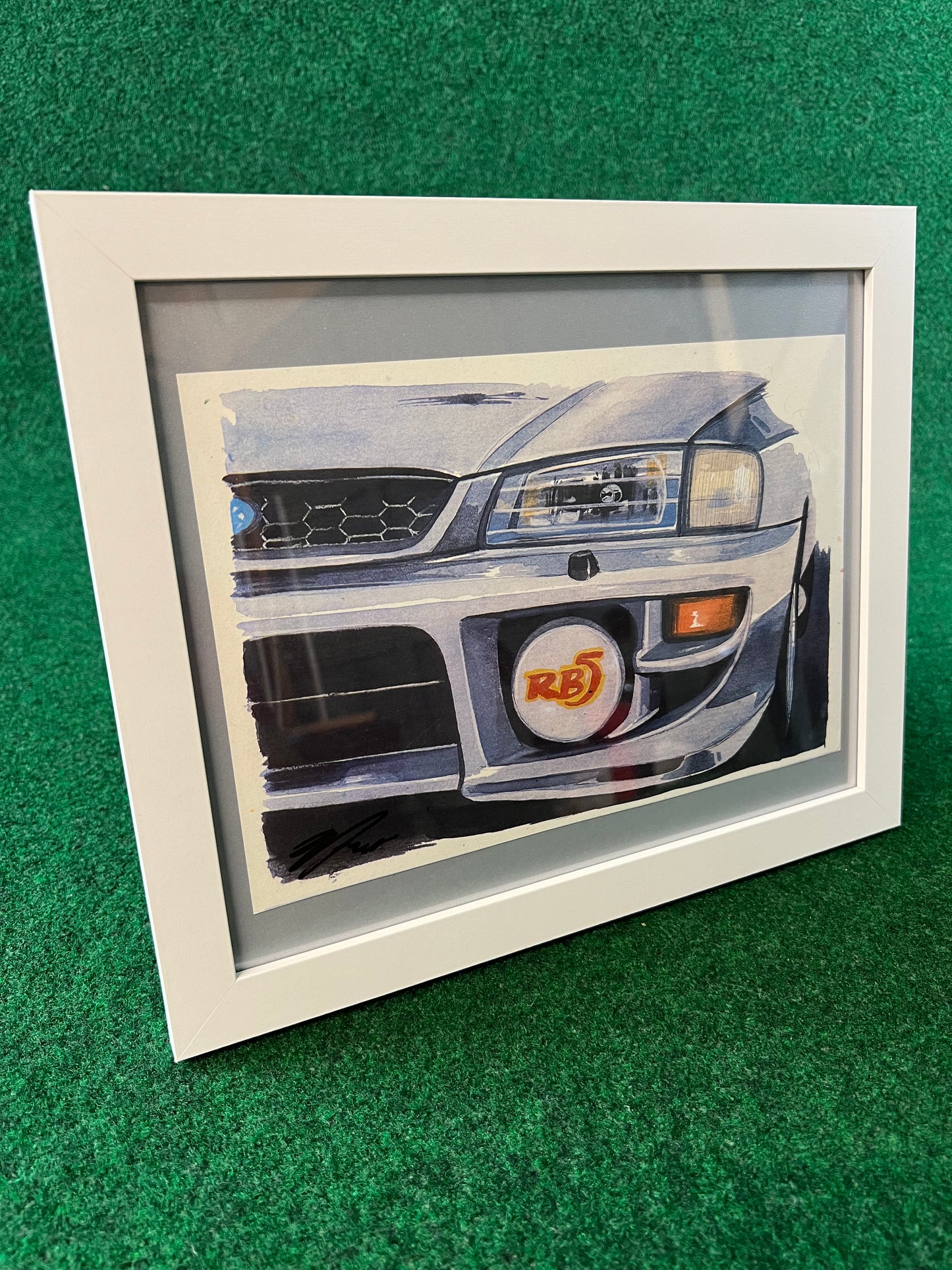 Subaru Impreza RB5 WRX GC8 Front Bumper Corner View Framed Print