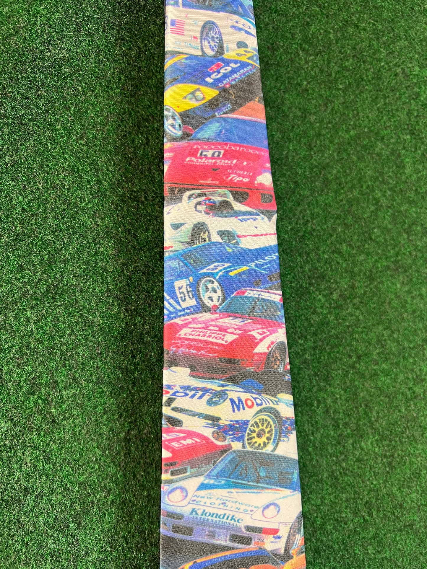 24 Hours of LeMans 1996 - Vintage Racecar Image Collage Neck Tie