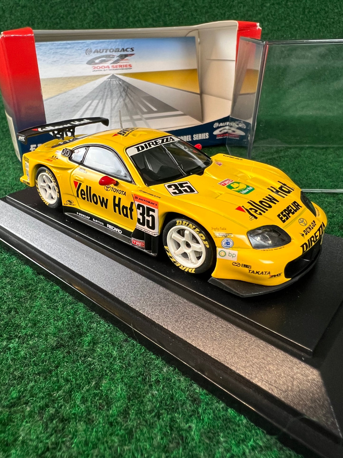 EBBRO - 2004 JGTC Yellow Hat YMS Toyota Supra 1/43 Scale Diecast