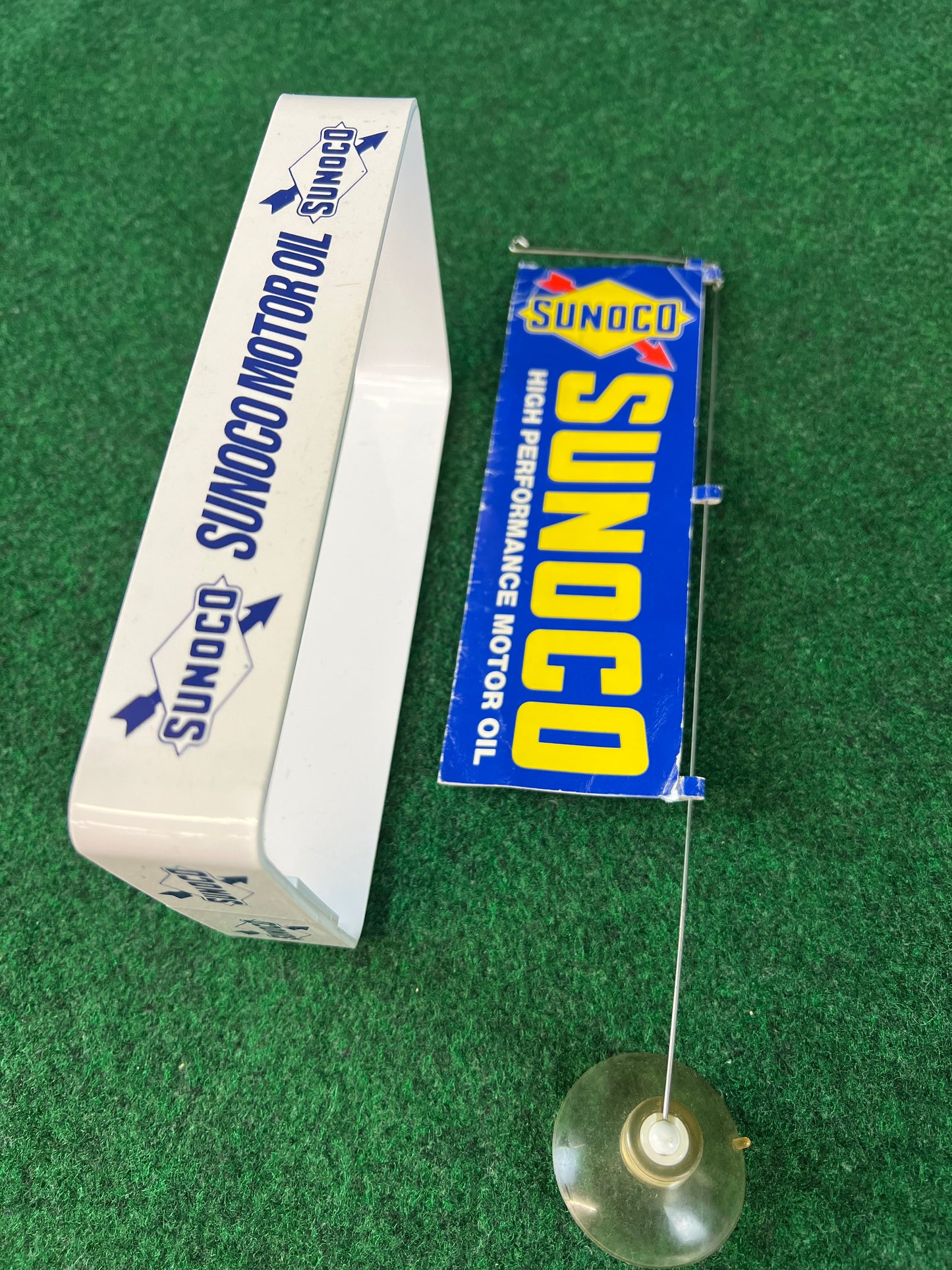 SUNOCO Oil Can Stand and Mini Nobori Advertising Flag