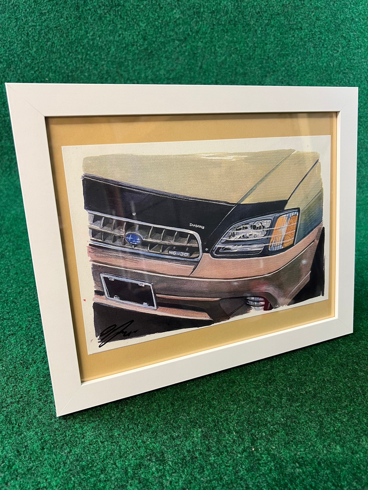 Subaru Legacy Outback H6 3.0 Front Bumper Corner View Framed Print