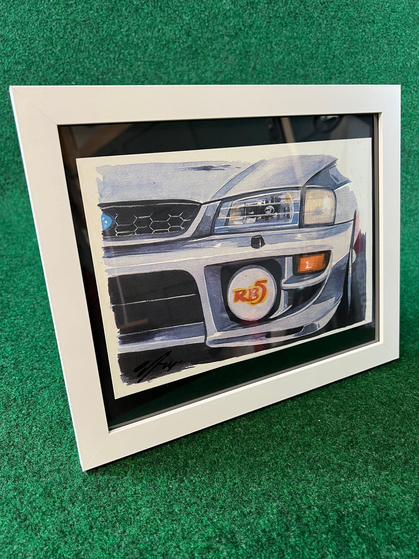 Subaru Impreza RB5 WRX GC8 Front Bumper Corner View Framed Print