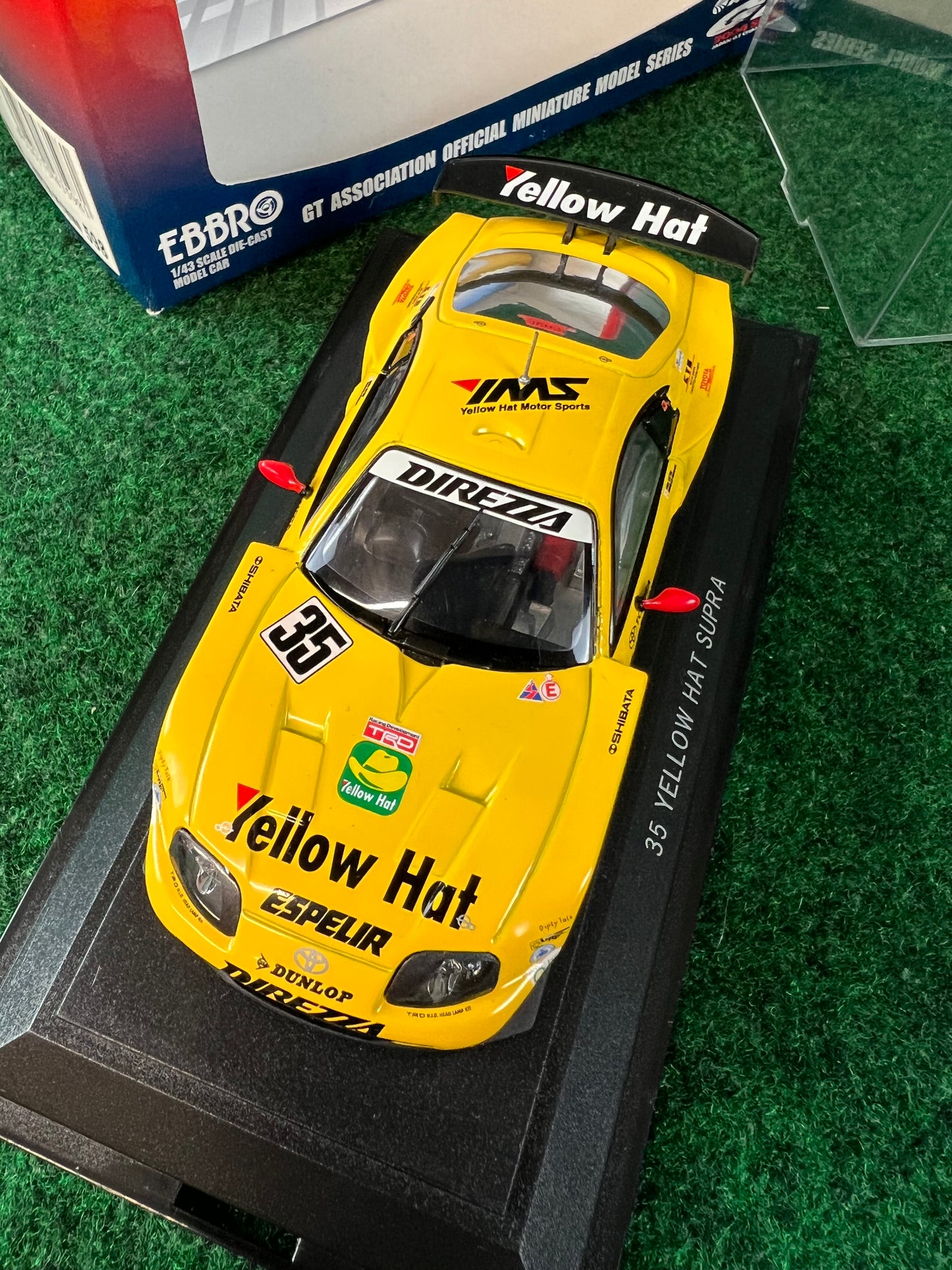 EBBRO - 2004 JGTC Yellow Hat YMS Toyota Supra 1/43 Scale Diecast