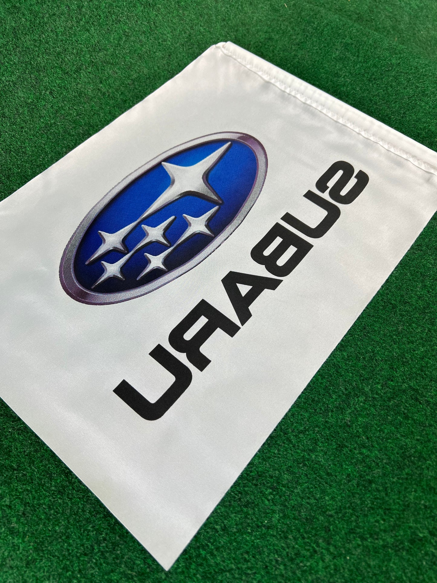 Subaru - Logo and Font Race Day Flag with Pole