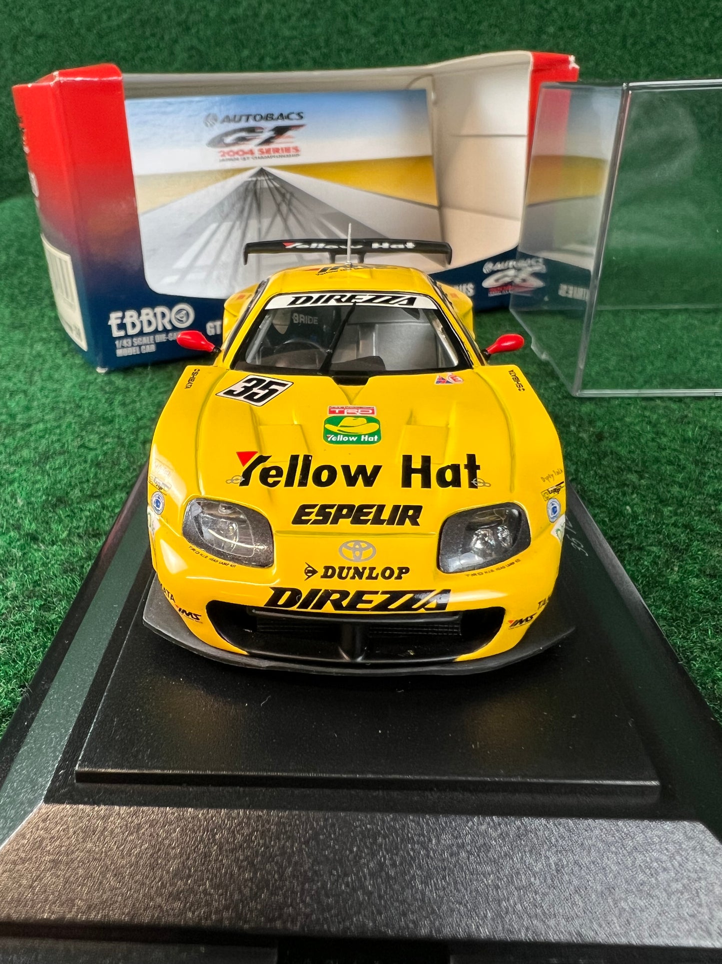 EBBRO - 2004 JGTC Yellow Hat YMS Toyota Supra 1/43 Scale Diecast