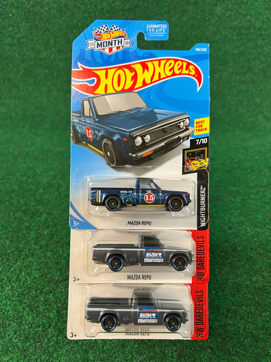 Hot Wheels - Mazda Repu Pickup Truck Set of 3