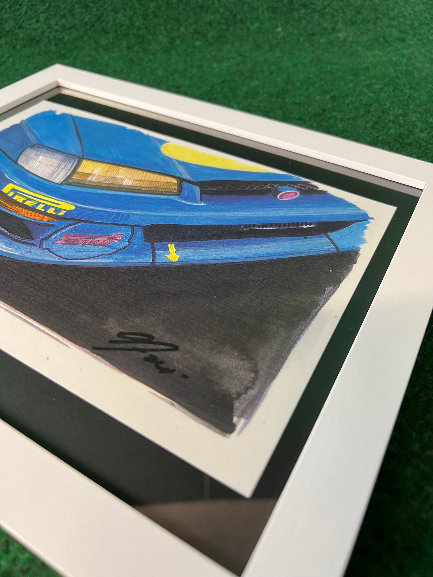 WRC Subaru Impreza Late GC8 22B Style Rally Car Front Bumper Corner View Framed Print