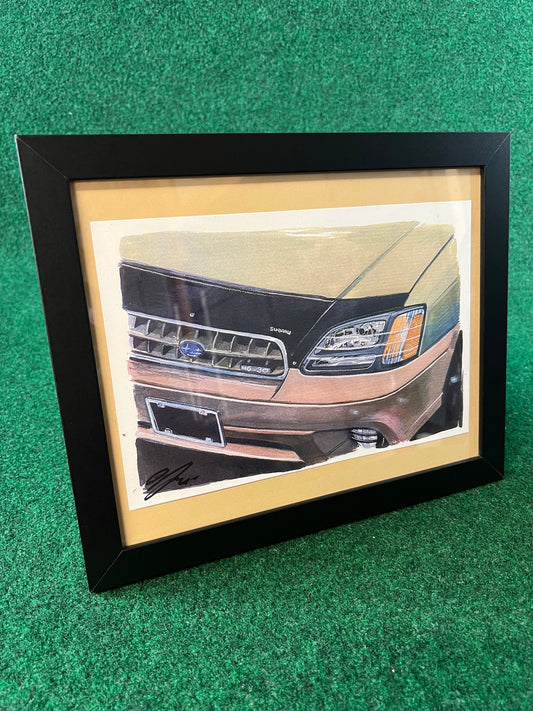 Subaru Legacy Outback H6 3.0 Front Bumper Corner View Framed Print