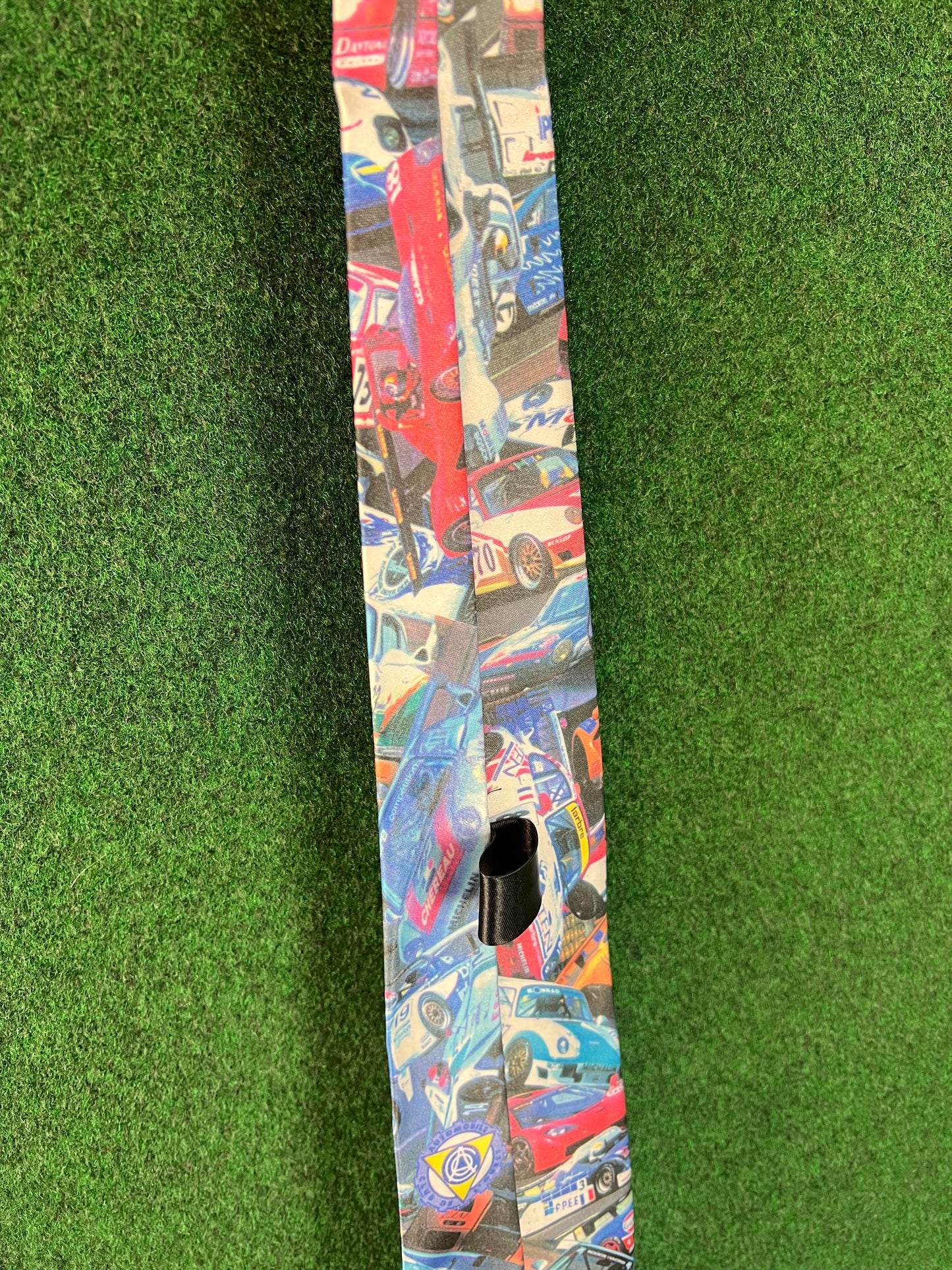 24 Hours of LeMans 1996 - Vintage Racecar Image Collage Neck Tie