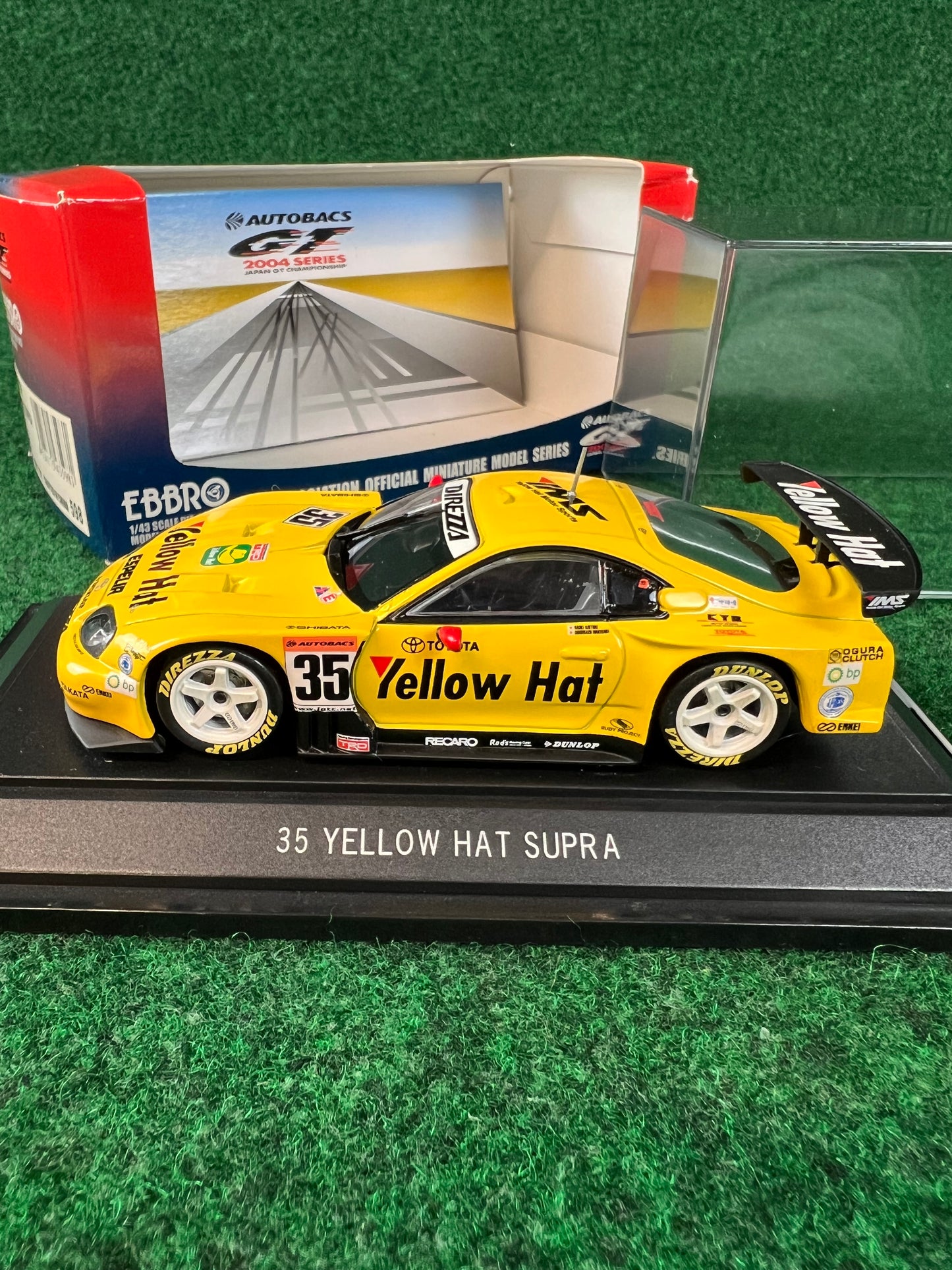 EBBRO - 2004 JGTC Yellow Hat YMS Toyota Supra 1/43 Scale Diecast