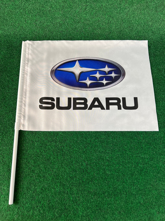 Subaru - Logo and Font Race Day Flag with Pole