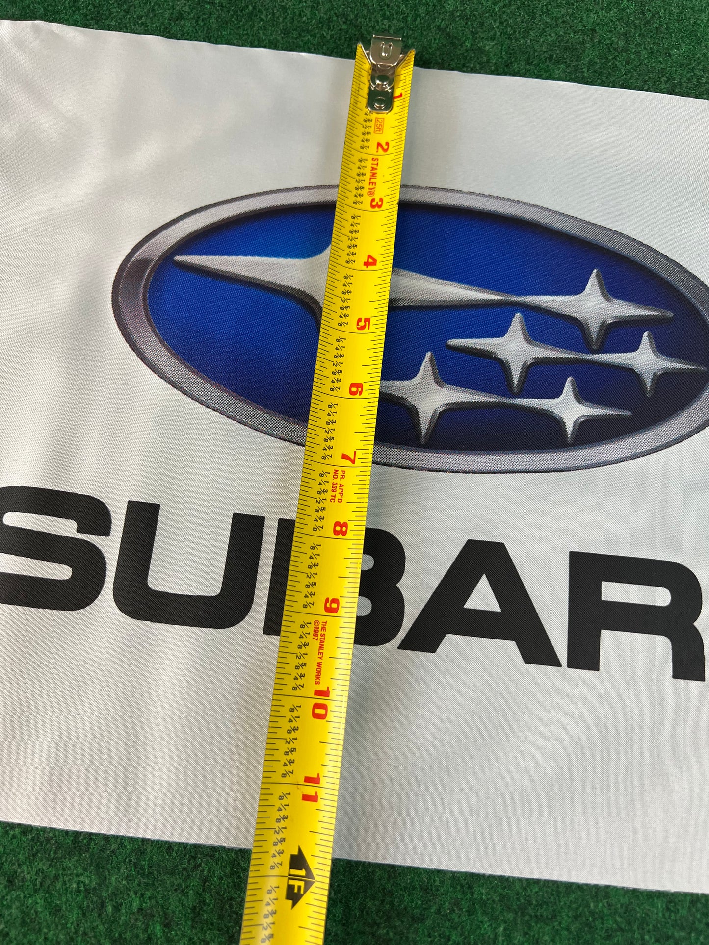 Subaru - Logo and Font Race Day Flag with Pole