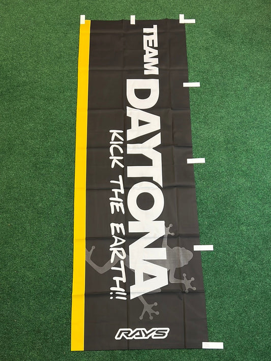 Team Daytona Wheels - by RAYS - Kick the Earth!! Retail Dealer Nobori Banner