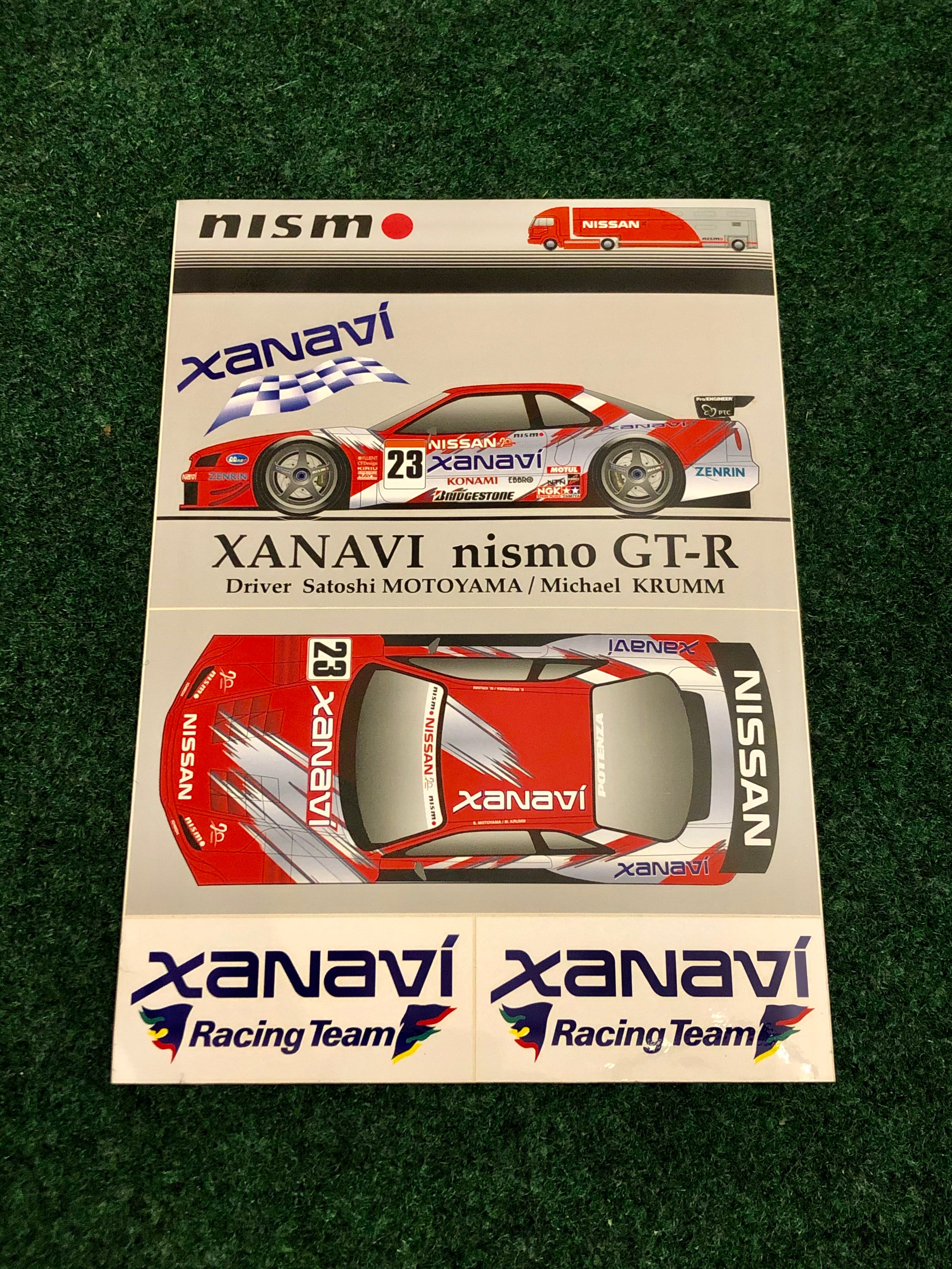 Nismo JGTC Nissan Skyline R34 GTR Xanavi Sticker Sheet